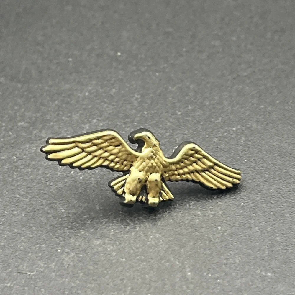 Stoffel Bald Eagle Gold Tone‎ Plastic Lapel Hat Pin